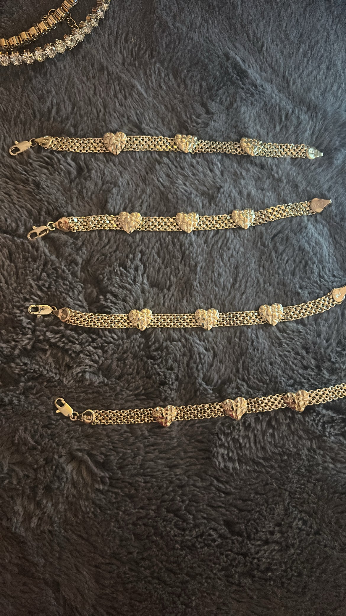 1pc Oro Laminado Religious 14k Golden Plated Bracelet !