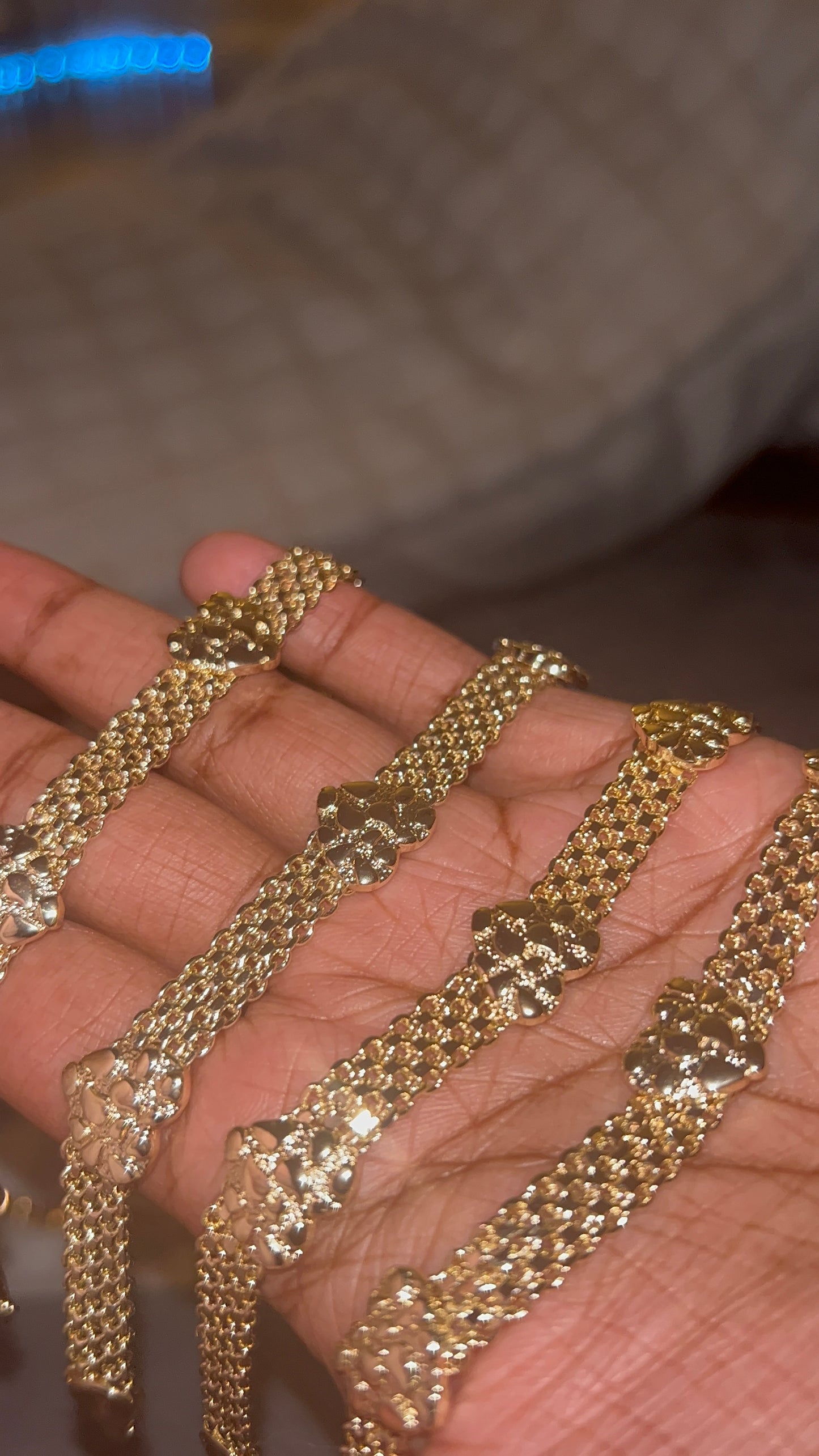 1pc Oro Laminado Religious 14k Golden Plated Bracelet !